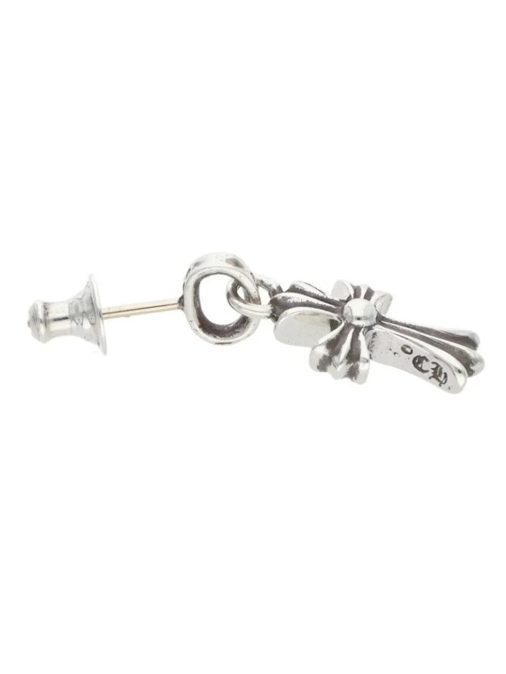 Chrome Hearts Bby Pprchn Baby Fat Drop Silver Earrings